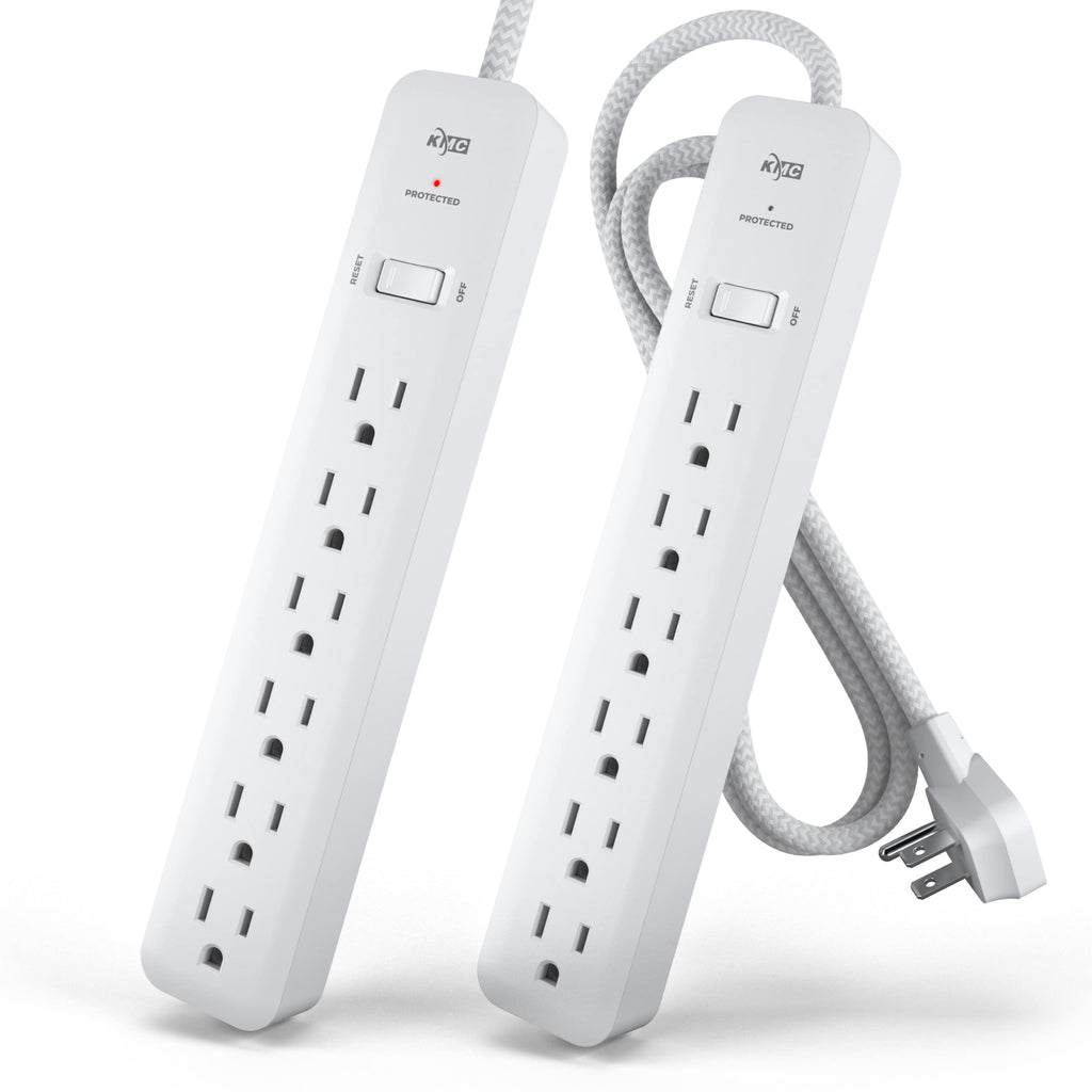 Regleta Eléctrica de 6 Tomas con Protección y Cable Reforzado