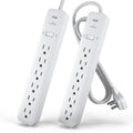 Regleta Eléctrica de 6 Tomas con Protección y Cable Reforzado