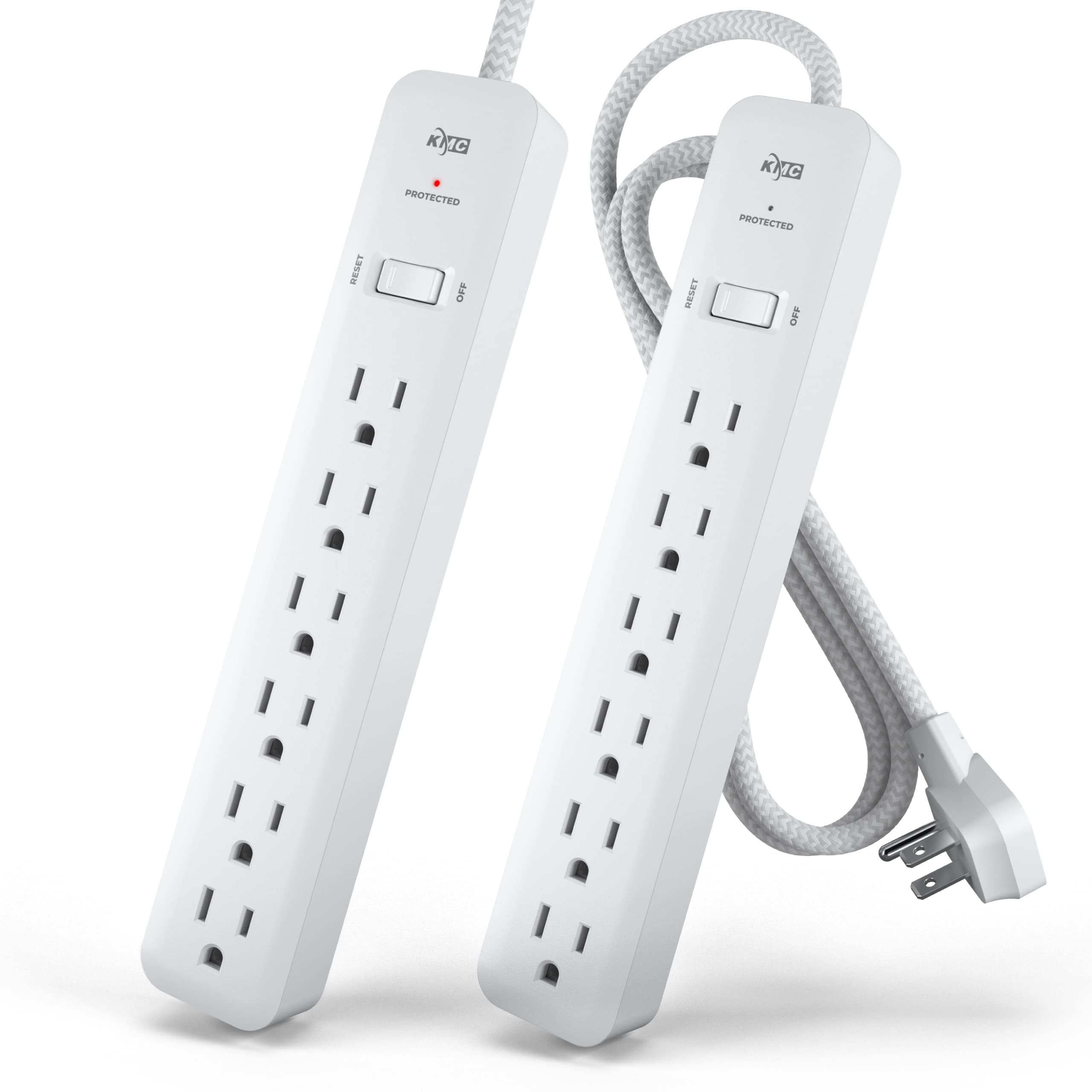 Regleta Eléctrica de 6 Tomas con Protección y Cable Reforzado