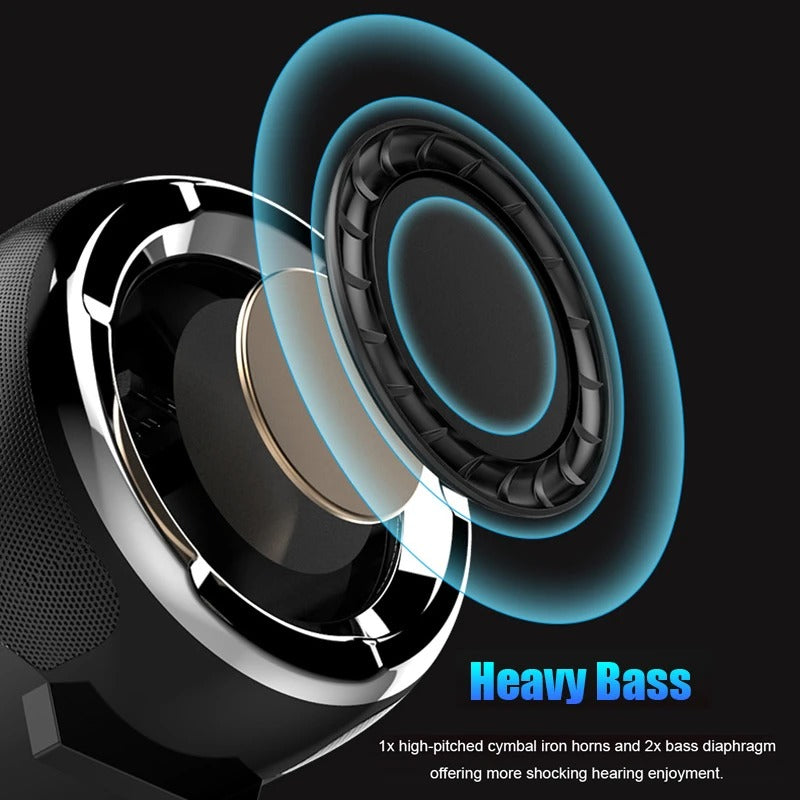 Altavoz Bluetooth Portátil Anti-Caídas con Subwoofer