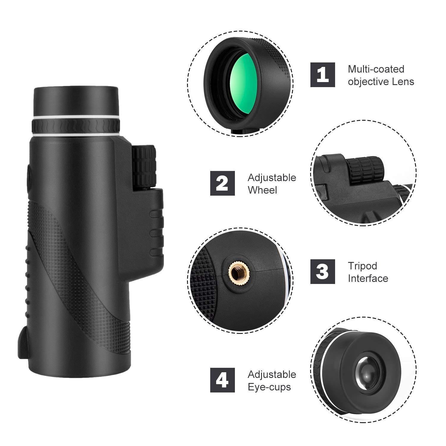 Telescopio de Alta Definición con Soporte Universal para Teléfono